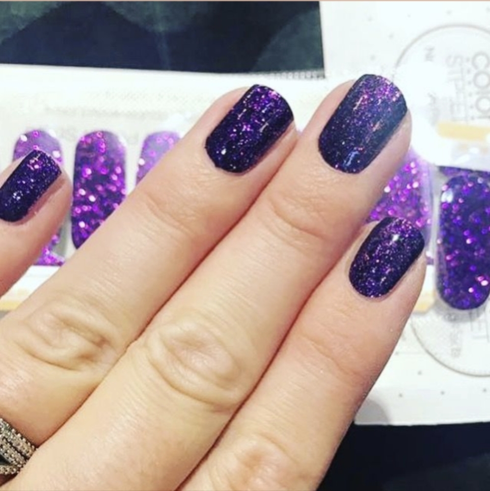 Last Chance! Color Street Ibiza Nights HTF Purple Glitter Nail Polish Strips